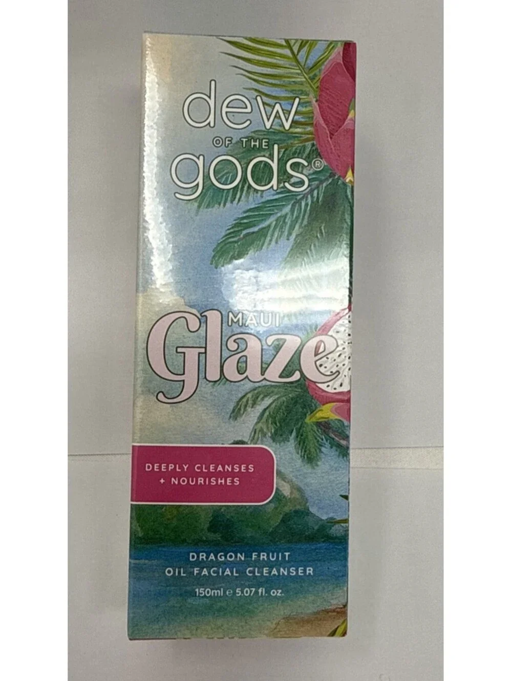 DEW OF THE GODS Maui Glaze Dragon Fruit Oil Facial Cleanser NIB/SEALED CJ1